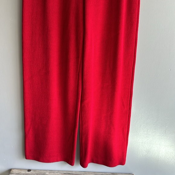 St. John red high waist wide leg pants size 4 - Picture 2 of 6